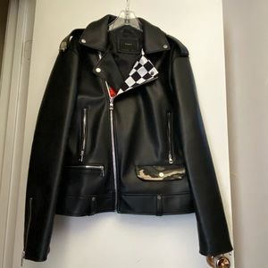 Zara Patchwork Faux Leather Jacket